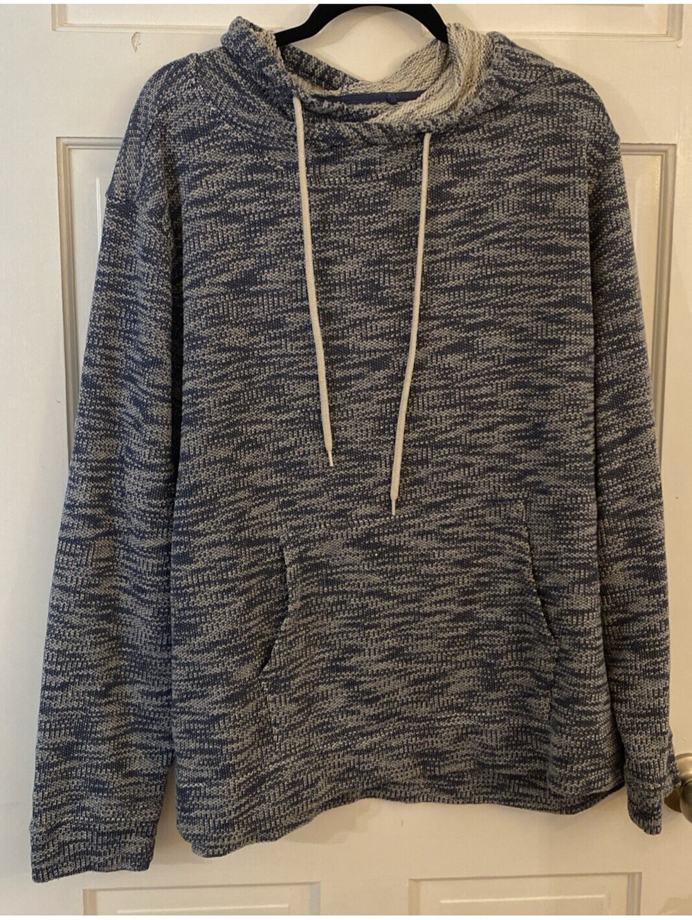 True Craft Marled Hooded Space Dye Knit Pullover Size XXL Front Kangaroo Pocket